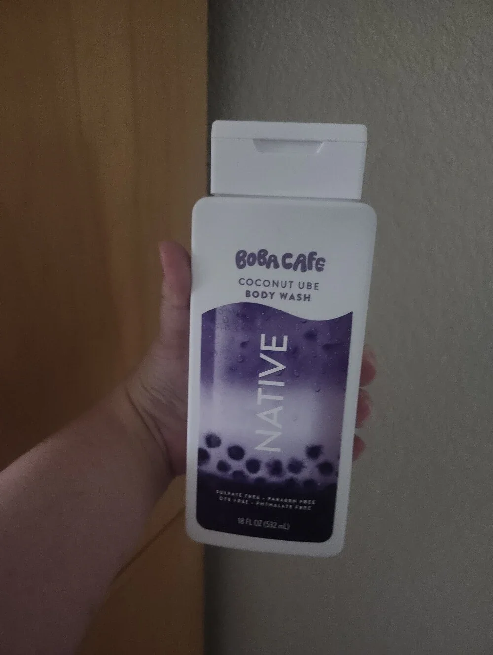 Native Coconut Ube Body Wash - Purple & White Bottle